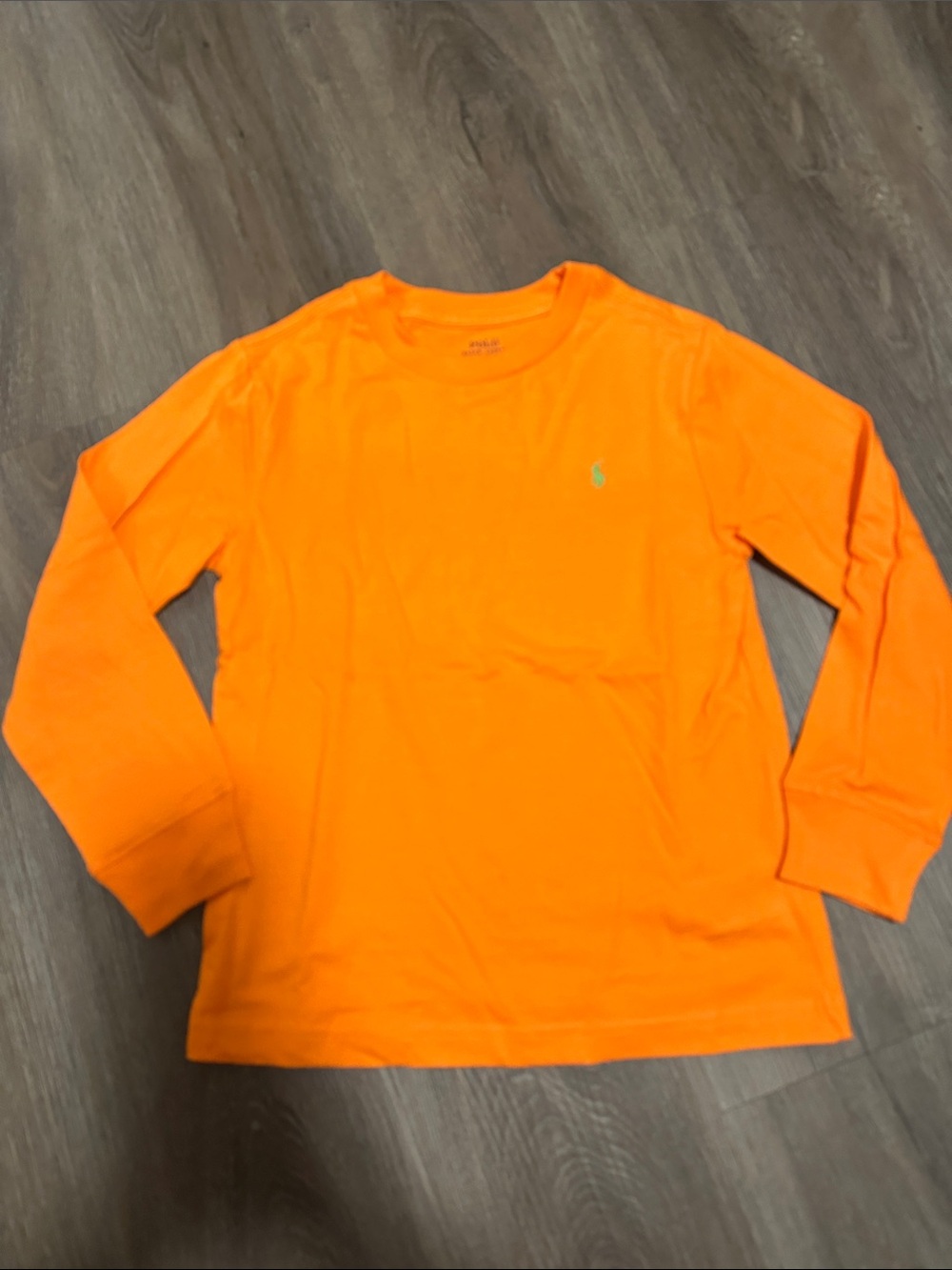 Ralph Lauren Kids Long-Sleeve Orange Crewneck Shirt size 6